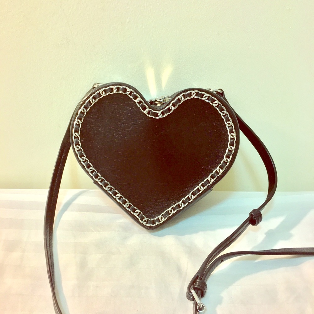 Rebecca Minkoff Chain Heart Black Crossbody