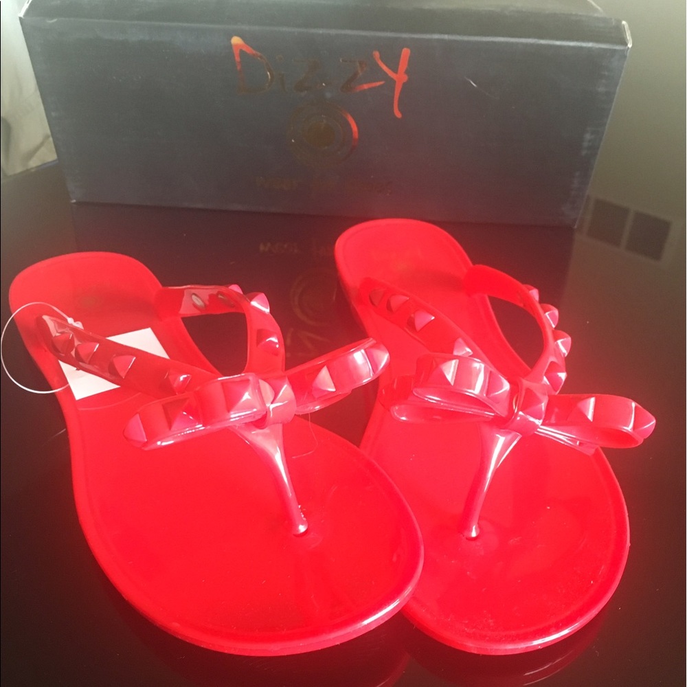 Brand new red thong sandals