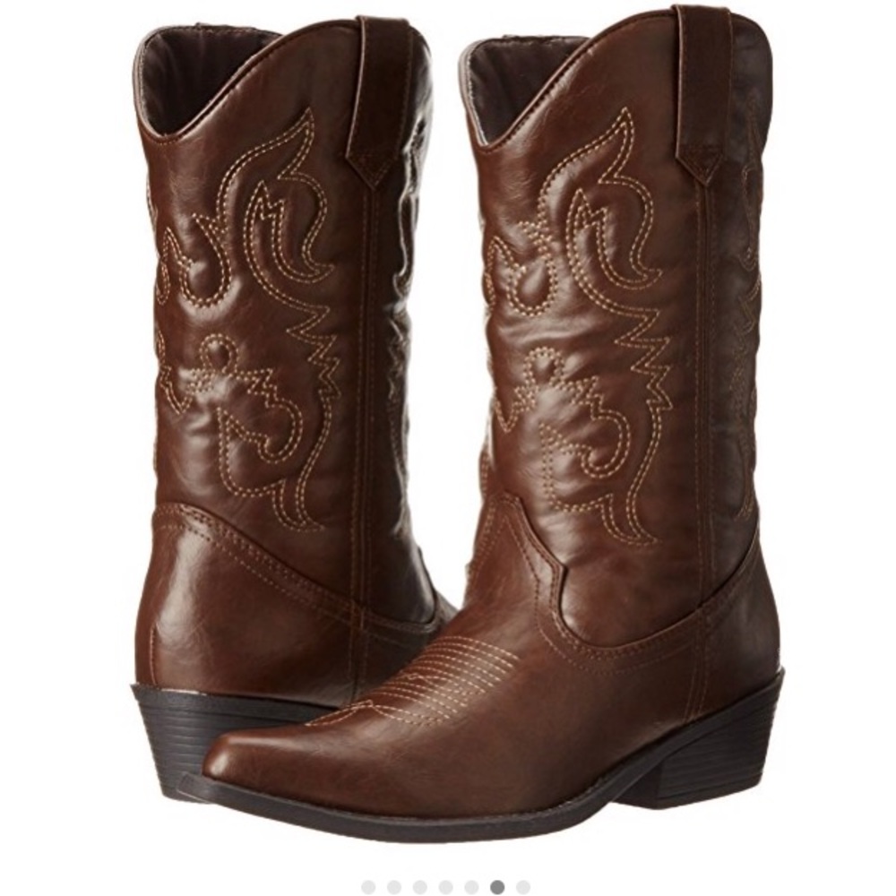 NWT Madden Girl Brown Cowboy Boots Sanguine Pari!