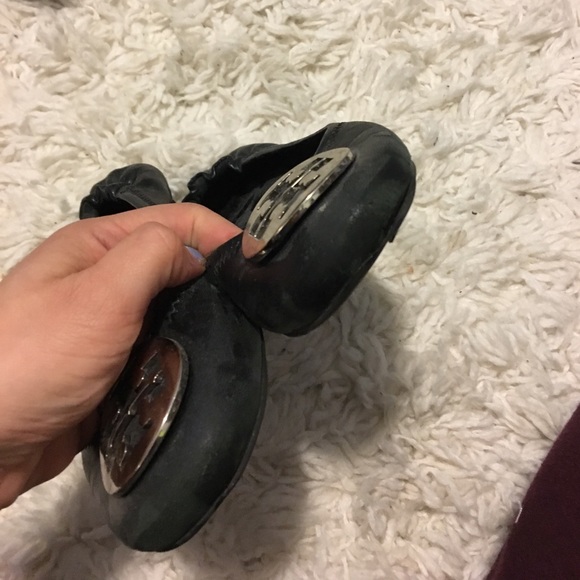 Tory burch reva flats black with silver hardware - Picture 2 of 4