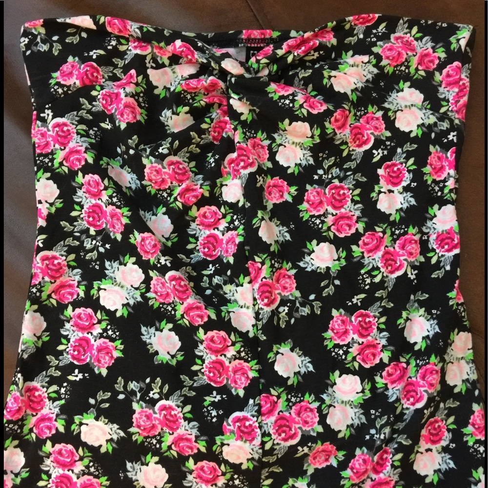 H&M floral print tube top