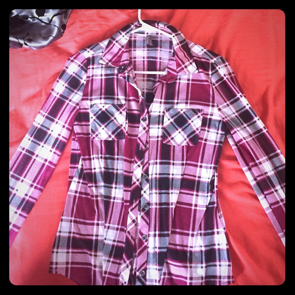 Plaid button up shirt