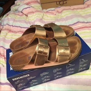 Copper Arizona Birkenstocks