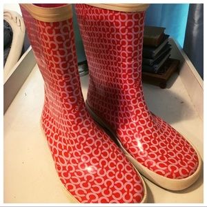 Adorable Red Coach Rainboots!