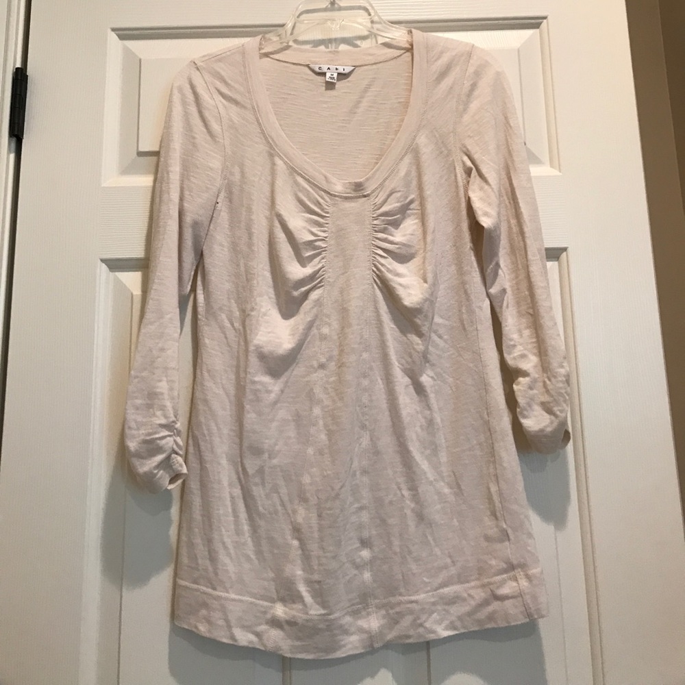 CAbi Ruched Long Sleeve T