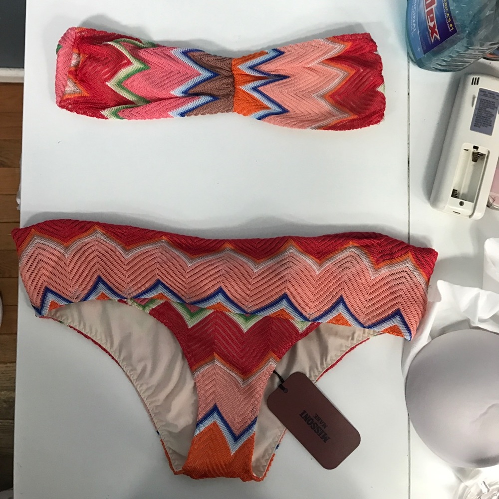 Missoni bandeau bikini with full bottom size 38