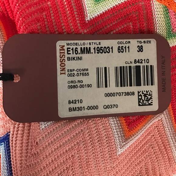 Missoni bandeau bikini with full bottom size 38 - Picture 5 of 5