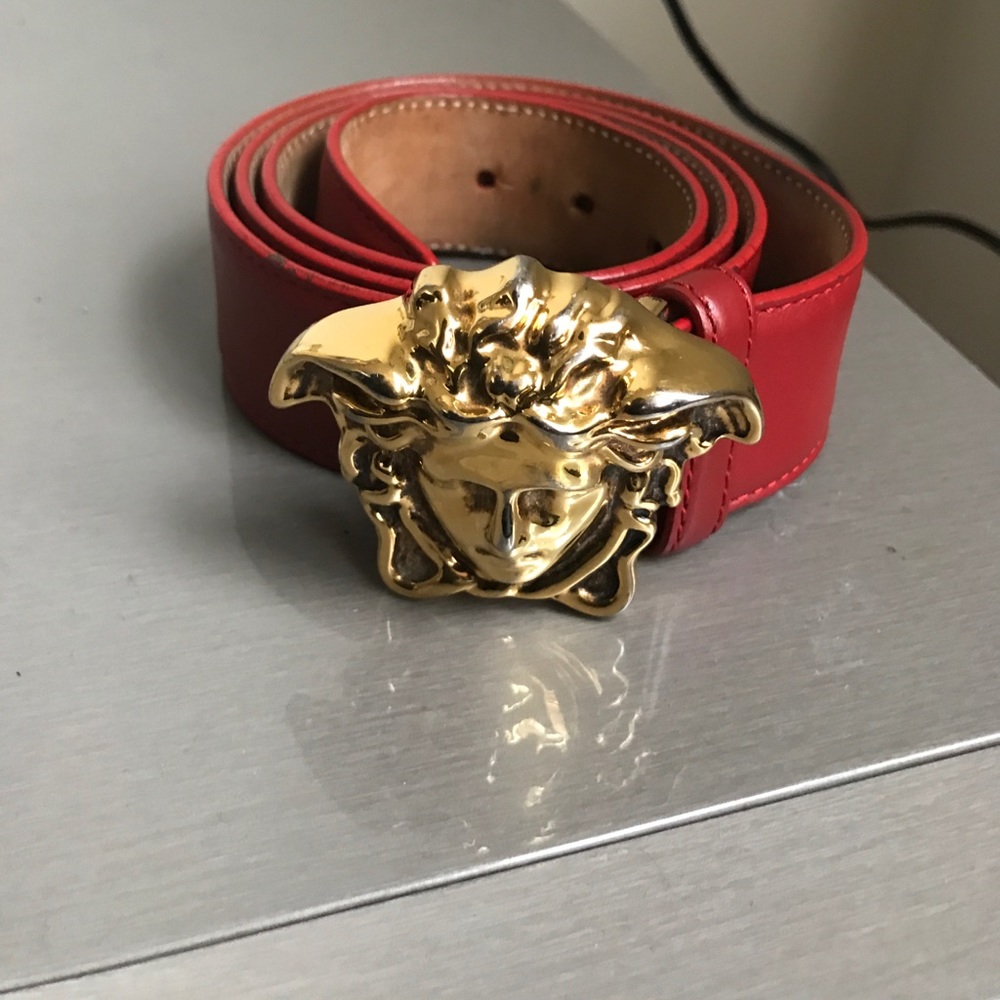 Red Versace official belt