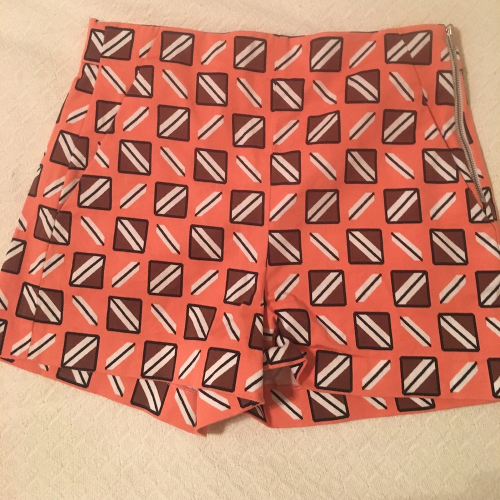 Zara high waisted patterned shorts