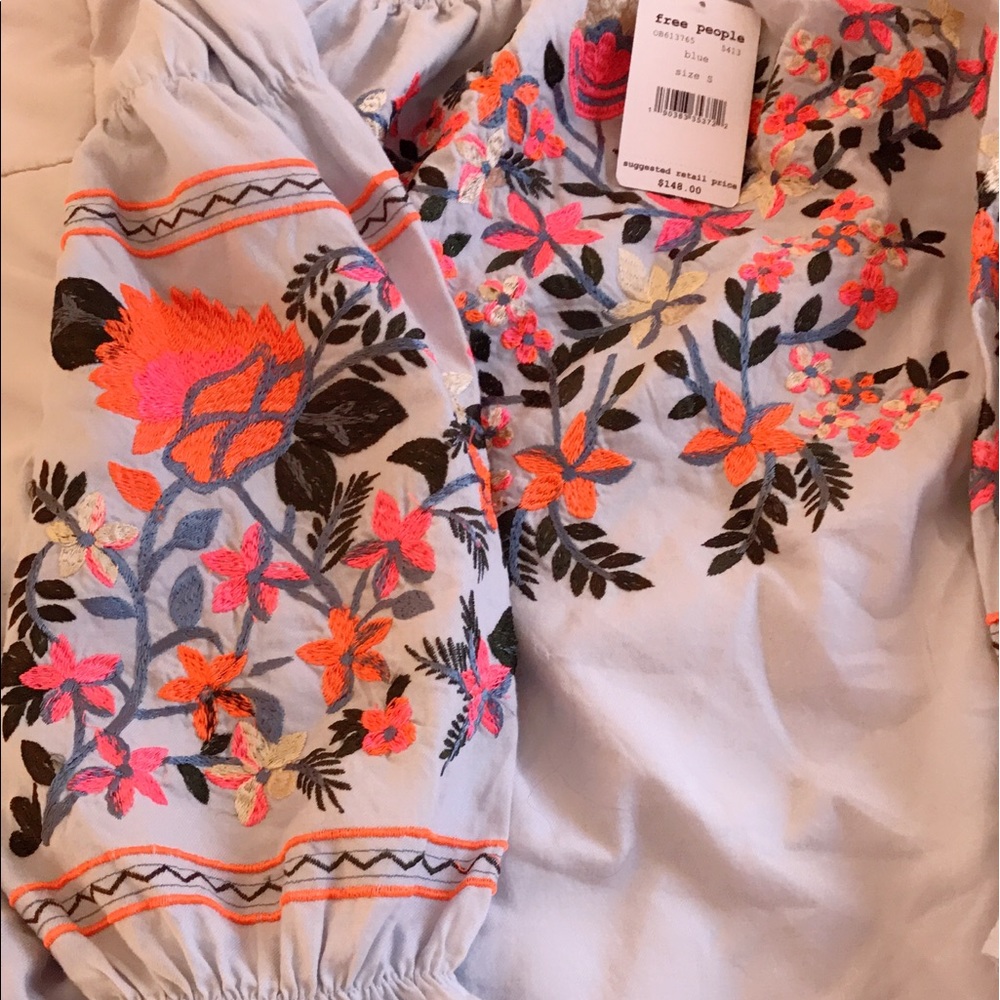 Free people embroidered off shoulder dress - Picture 7 of 7