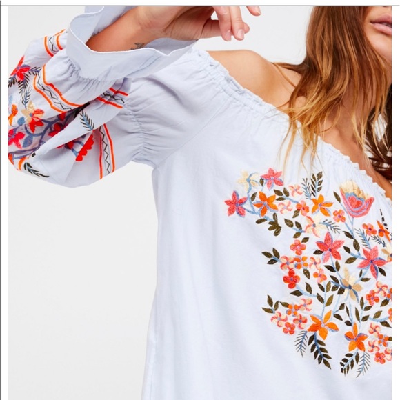 Free people embroidered off shoulder dress - Picture 3 of 7