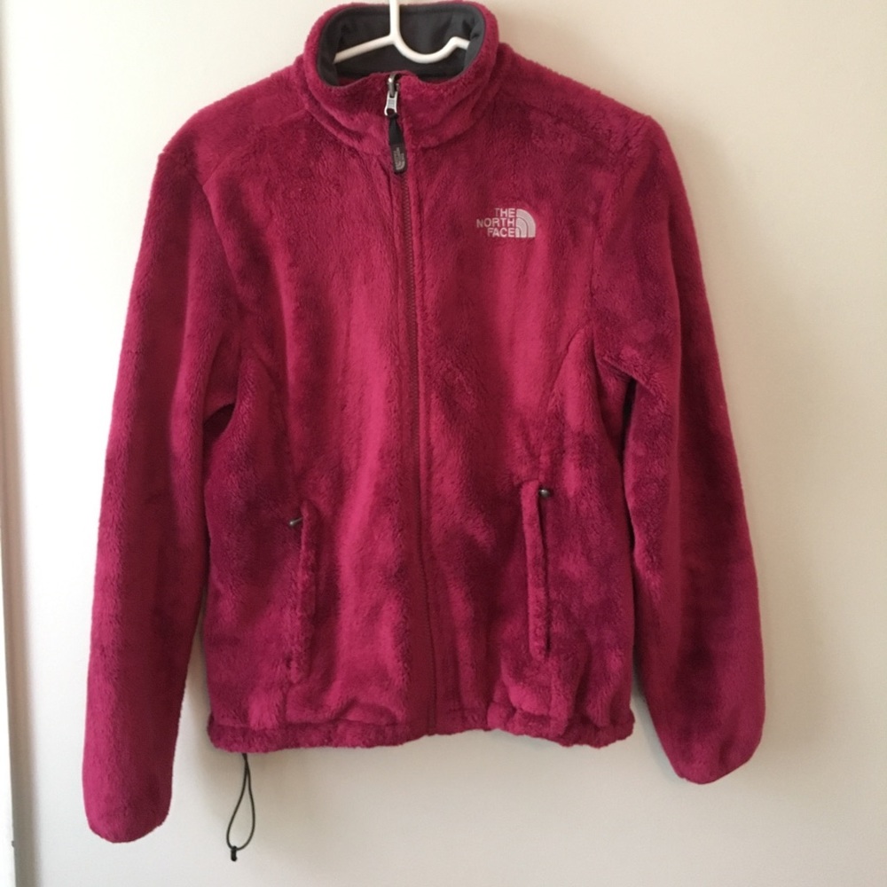 Super soft fuzzy magenta north face jacket