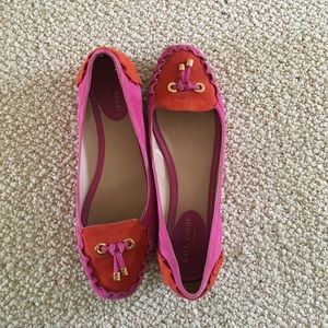 Kate Spade Gwenda Flats - Pink & Orange Suede