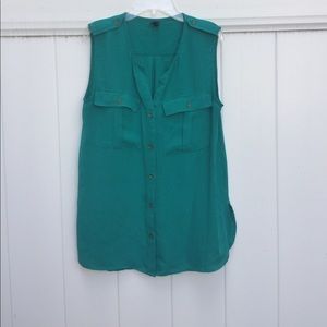 Teal sleeveless top
