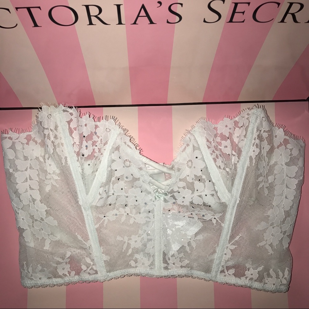 Victorias Secret Long Line lace bustier corset Bra - Picture 4 of 7