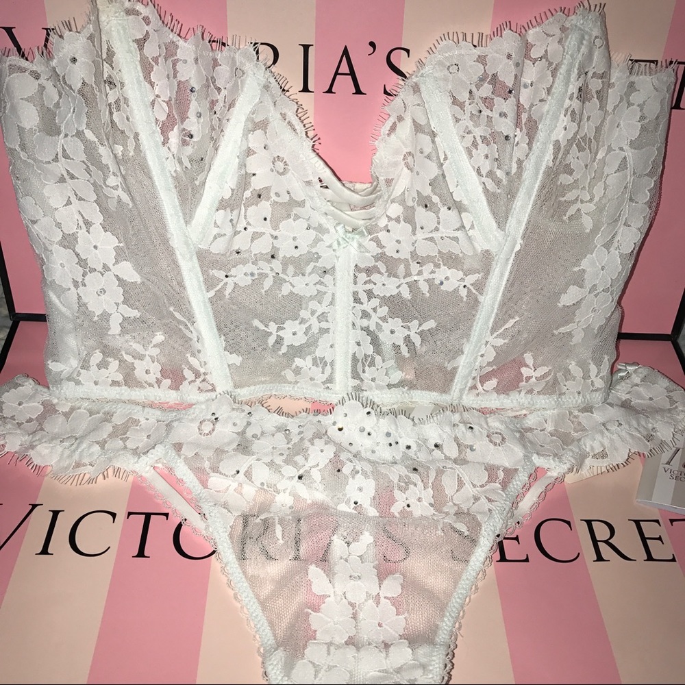 Victorias Secret Long Line lace bustier corset Bra - Picture 6 of 7