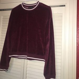 Kendall and Kylie burgundy sweater