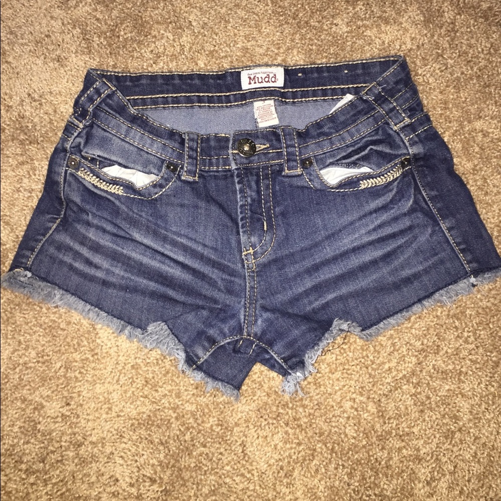 Dark wash shorts