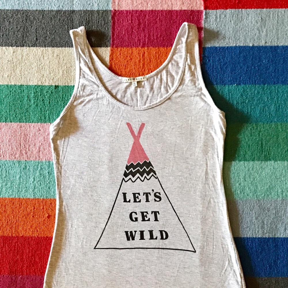 Junk Food Clothing Tank XS Let's Get Wild