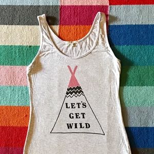 Junk Food Clothing Tank XS Let's Get Wild