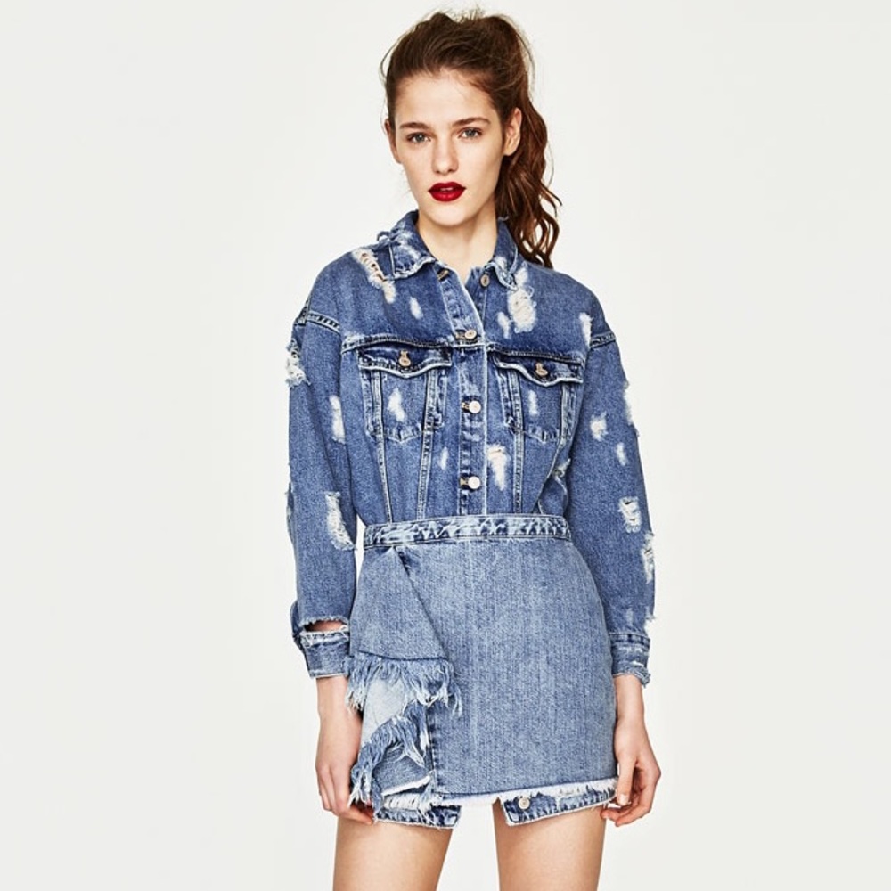 Zara Denim Mini Skirt