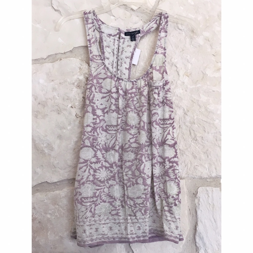 American Eagle Lavender Boho Tank