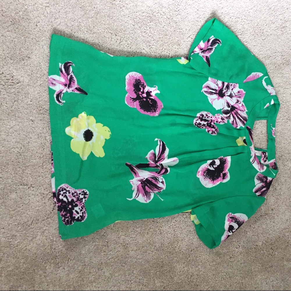 Jcrew silk floral top