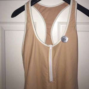 zip up one piece bathing suit