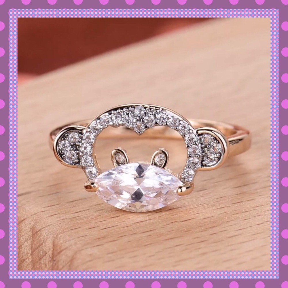 🐵White Sapphire Monkey Ring🐵