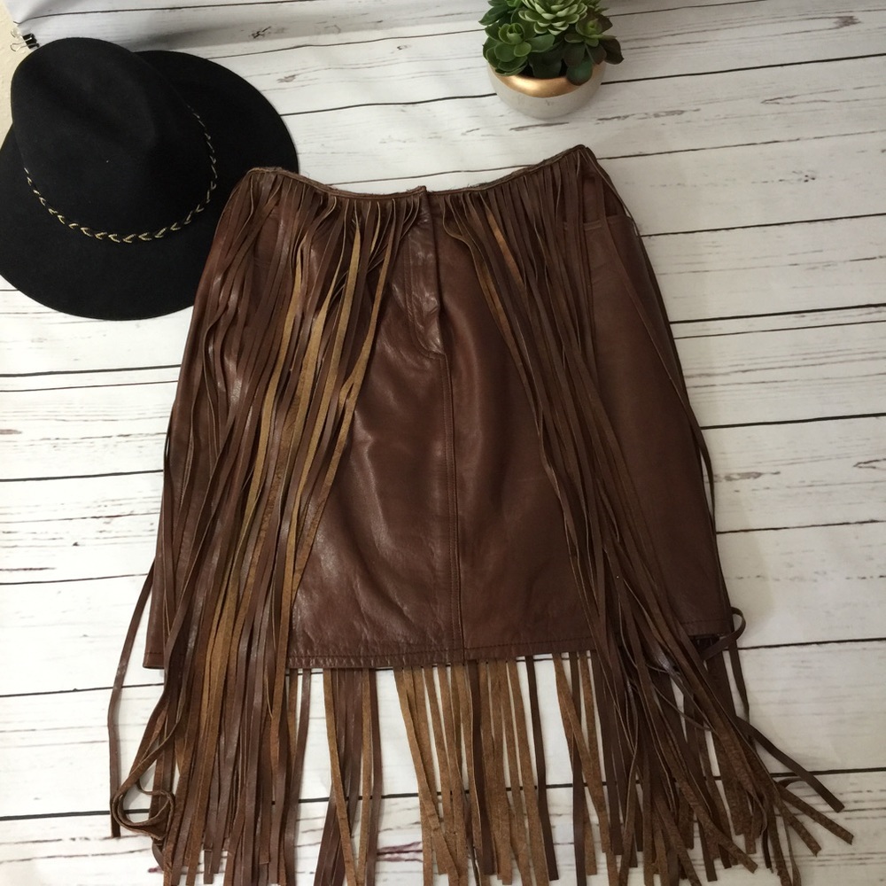 • Leather Skirt