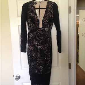 Black Bebe Lace Dress