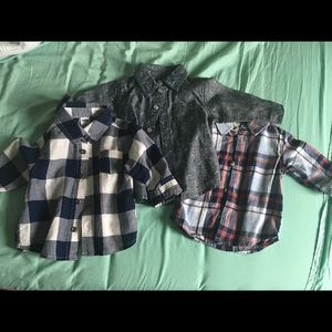 🔴SOLD🔴 3-6 Month Flannel and Dress Shirt Bundle