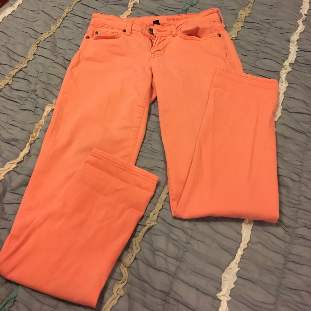 Gap Coral color skinny jeans