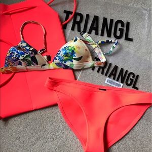 Triangl full swim suit & backpack