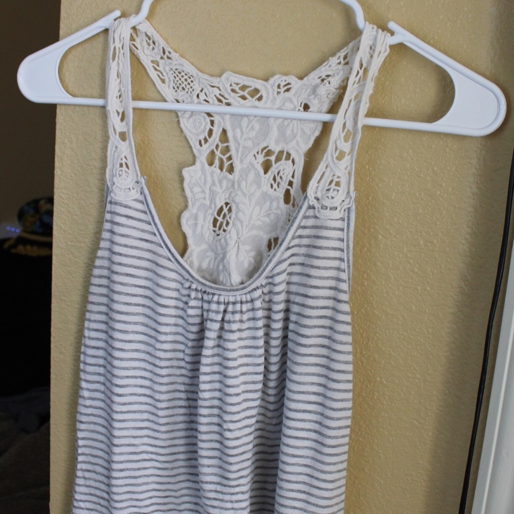 Forever 21 Striped Tank with Back Detail
