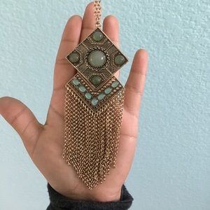 Turquoise and gold necklace