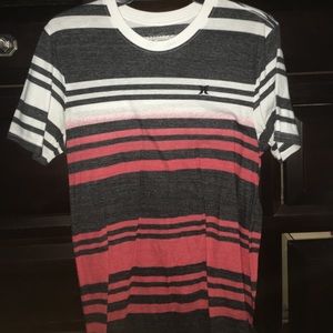 black red and white hurley t shirt