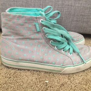 Girls Polka Dot Vans High Tops