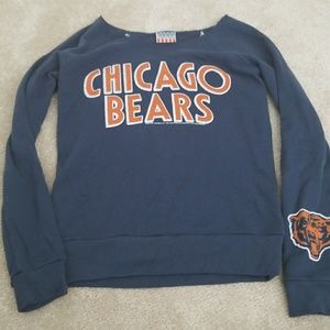 Off shoulder Chicago Bears sweatshirt