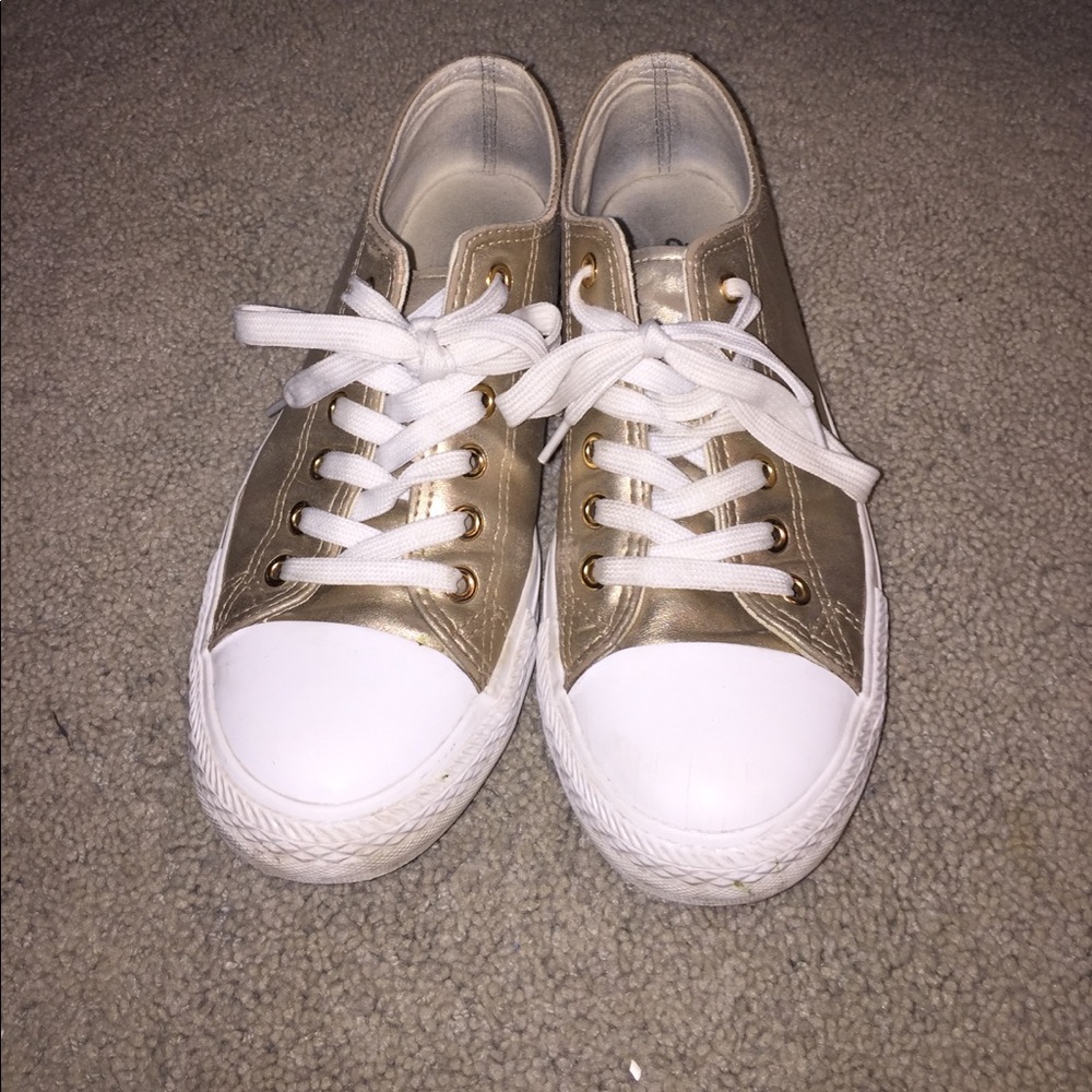 Gold & White sneakers