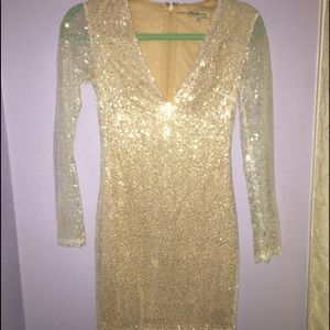 Charlotte Russe White Sequin Dress