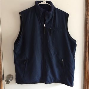NWOT Nylon Fleece Lined Navy Blue Vest XL