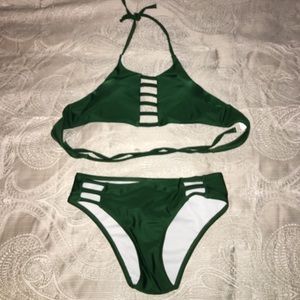 Army green bikini