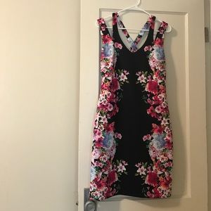 Black floral dress
