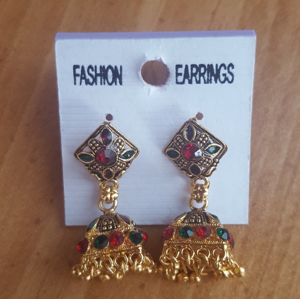 Gold Indian earrings