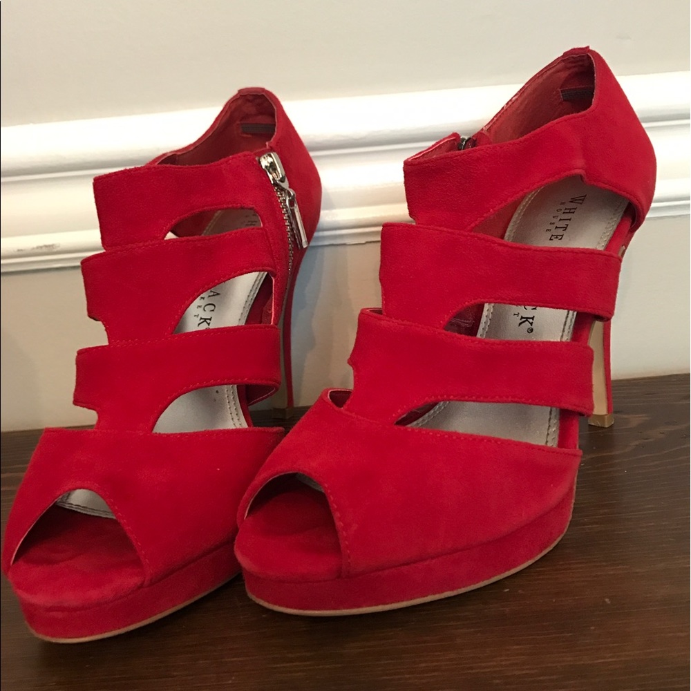 Red White House Black Market heels