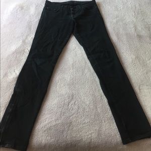 J BRAND SZ.28 BLACK JEANS W/ANKLE ZIPS 'THE DEAL'