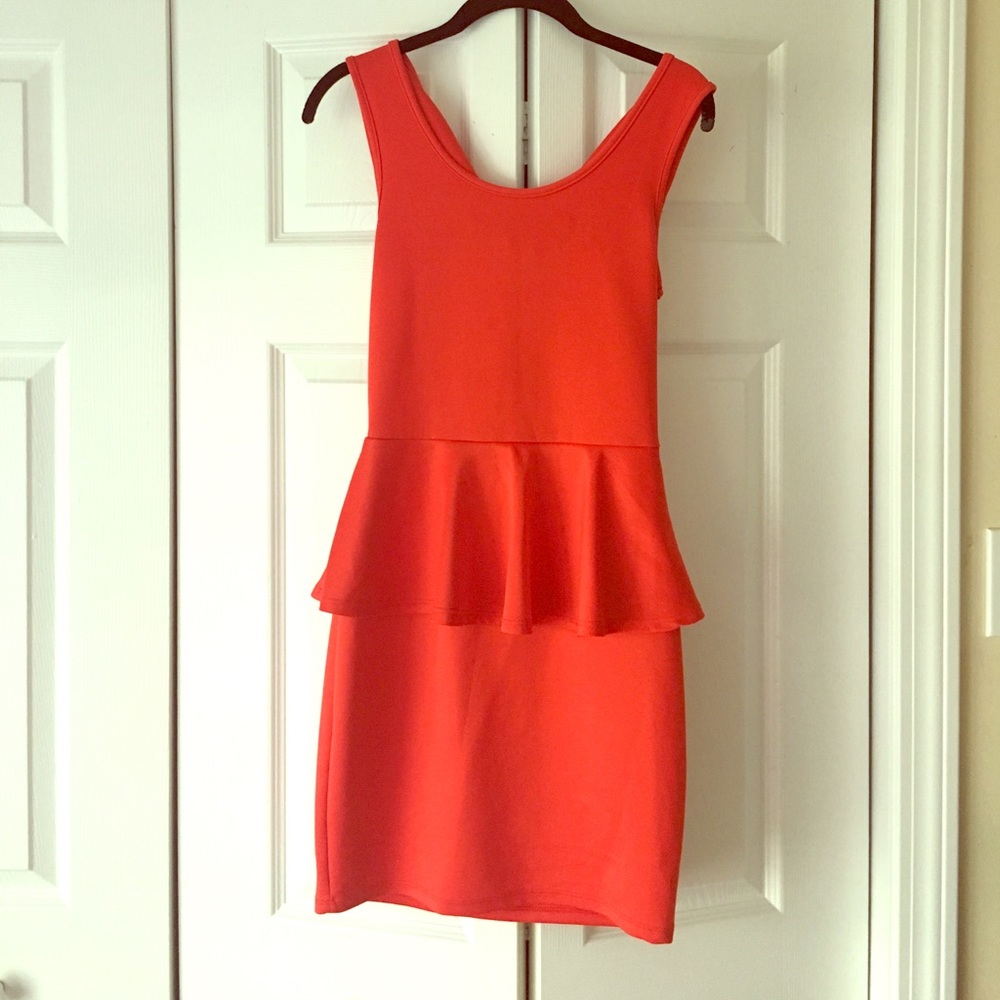 Red Peplum dress