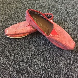Red Glitter TOMS