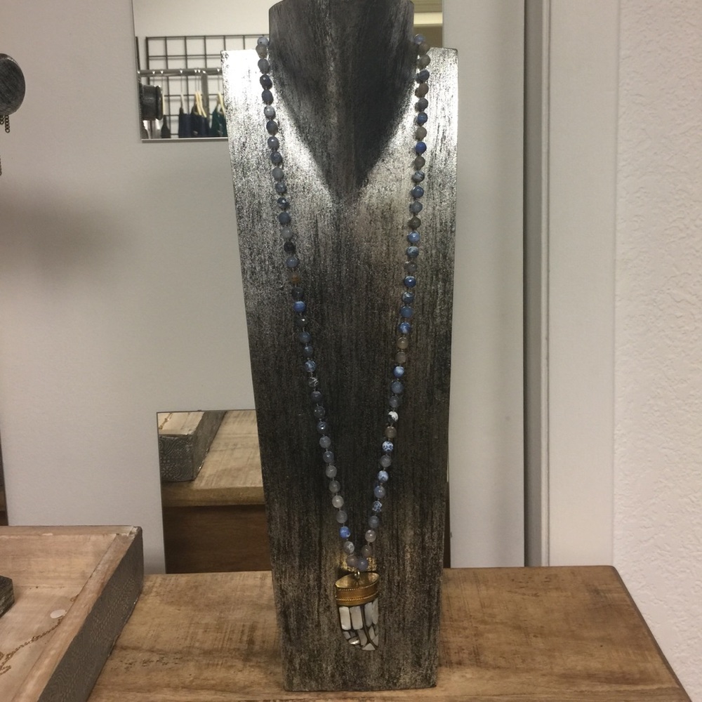 Blue Stone Jagger Necklace